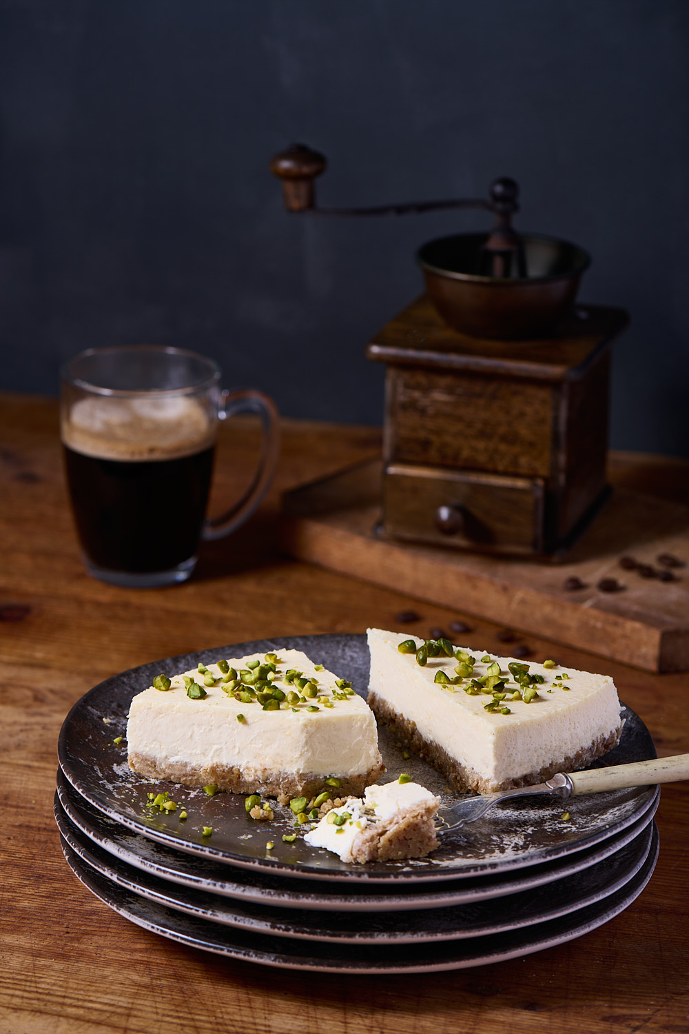 American Cheescake mit Pistazien